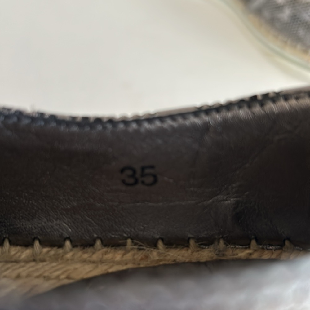 JIMMY CHOO DAWN STEEL SLIP ON LOGO ESPADRILLES SNEAKERS - Picture 17 of 17